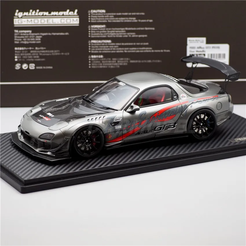 IG 1:18 FD3S FEED Afflux GT3 RX7 JDM Simulation Limited Edition Resin Metal Static Car Model Toy Gift