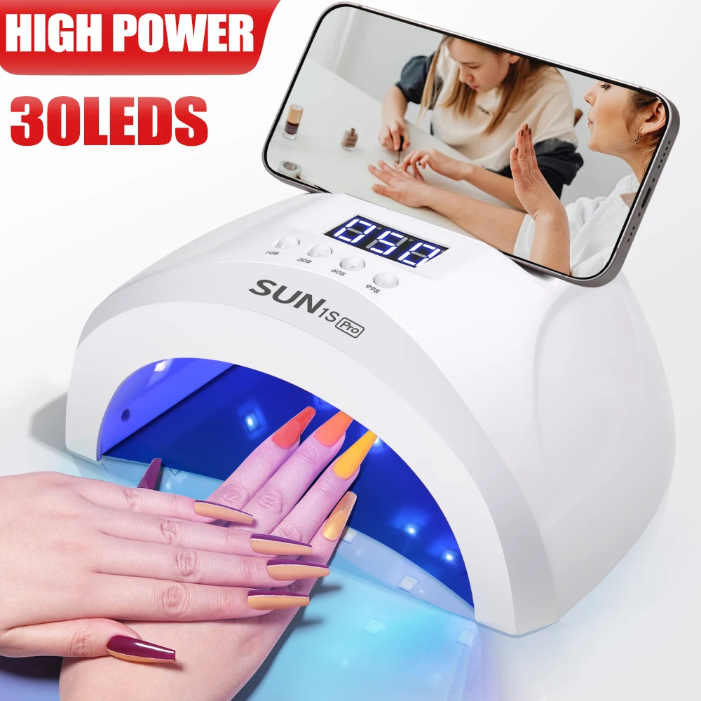 YIKOOLIN SUN 1S UV LED Nail Lamp 48W for Professional Saloon Fast Nail Gel Dryer With 4 Timers Automatic Sensor LCD Display