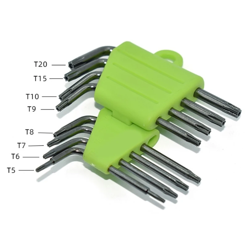 T5-T 20 Star Wrench Set, 8 Piece Precisely Screwdriver with Alloy Steel Construction for Home Repair and Fine Service Tasks high