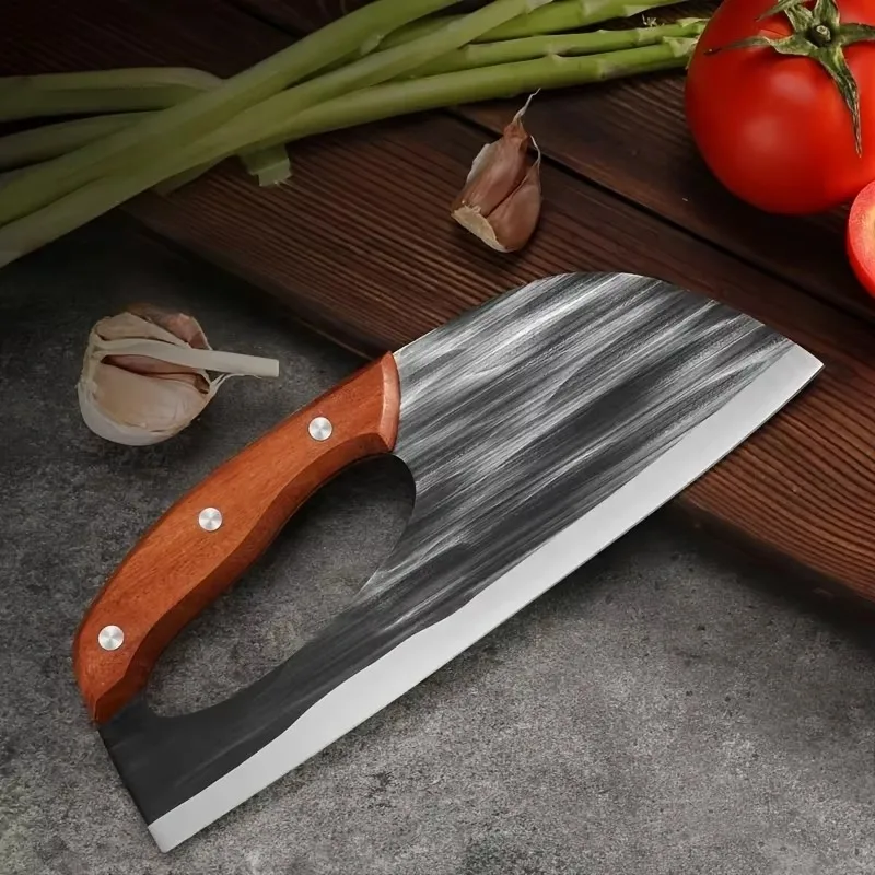 New Model 50Cr15MoV Stainless Steel Chef Knife Integrated Blade Lightweight Sharp Slicing Knife Easy Household Cooking For Women