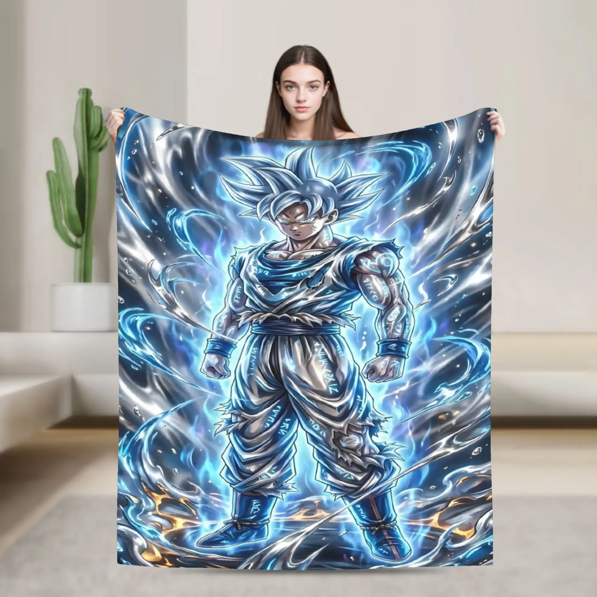 Warm Soft Blanket Decorative 3D Japanese Anime D-Dragon B-Ball Bedding Throws  Flannel Bedspread For Bedroom Sofa Bed Cover