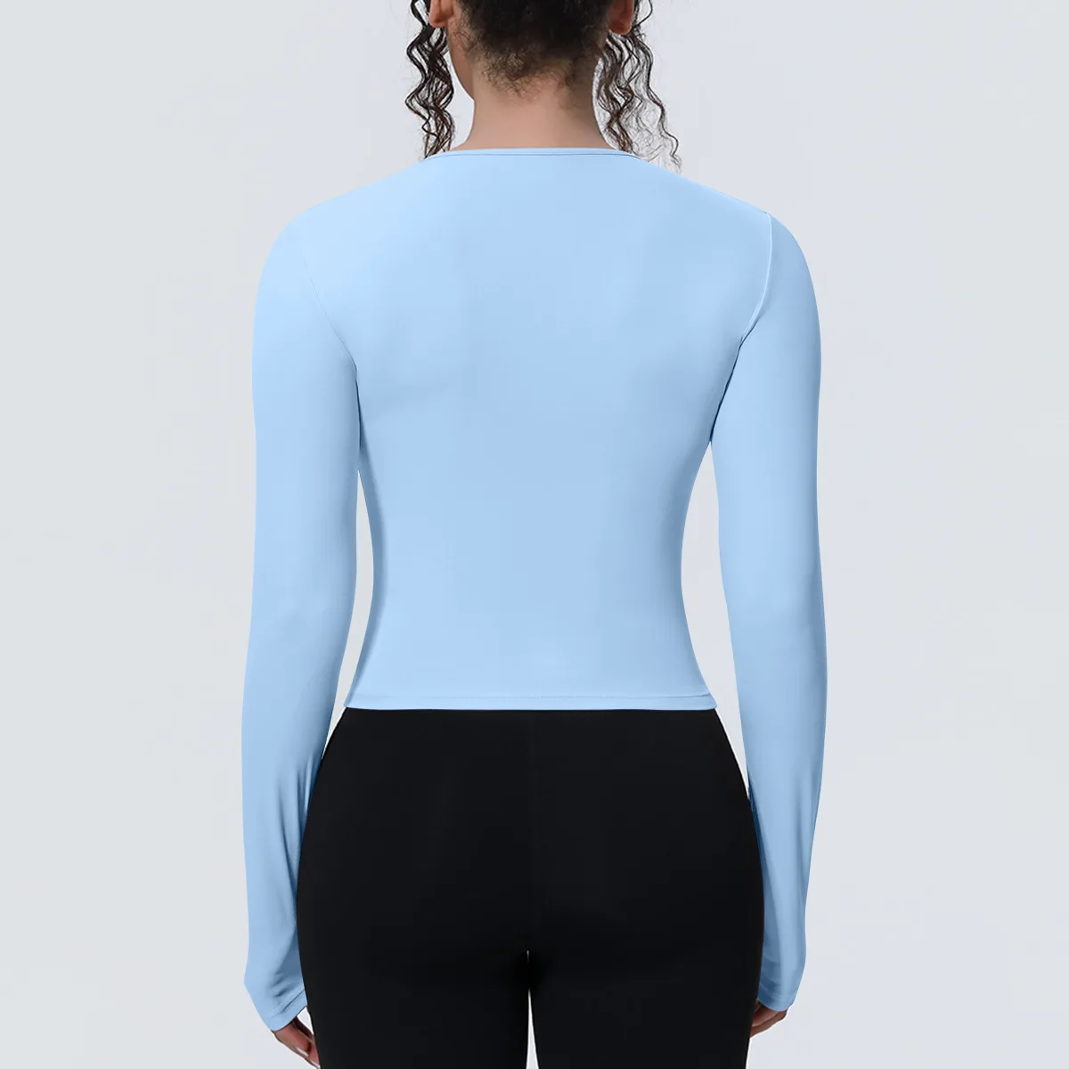 New Jacket Slim Fit Long Sleeve Athletic Women's Full-Zip Yoga Top with Thumb Holes, Lightweight Stretchy Workout Jacket for Run