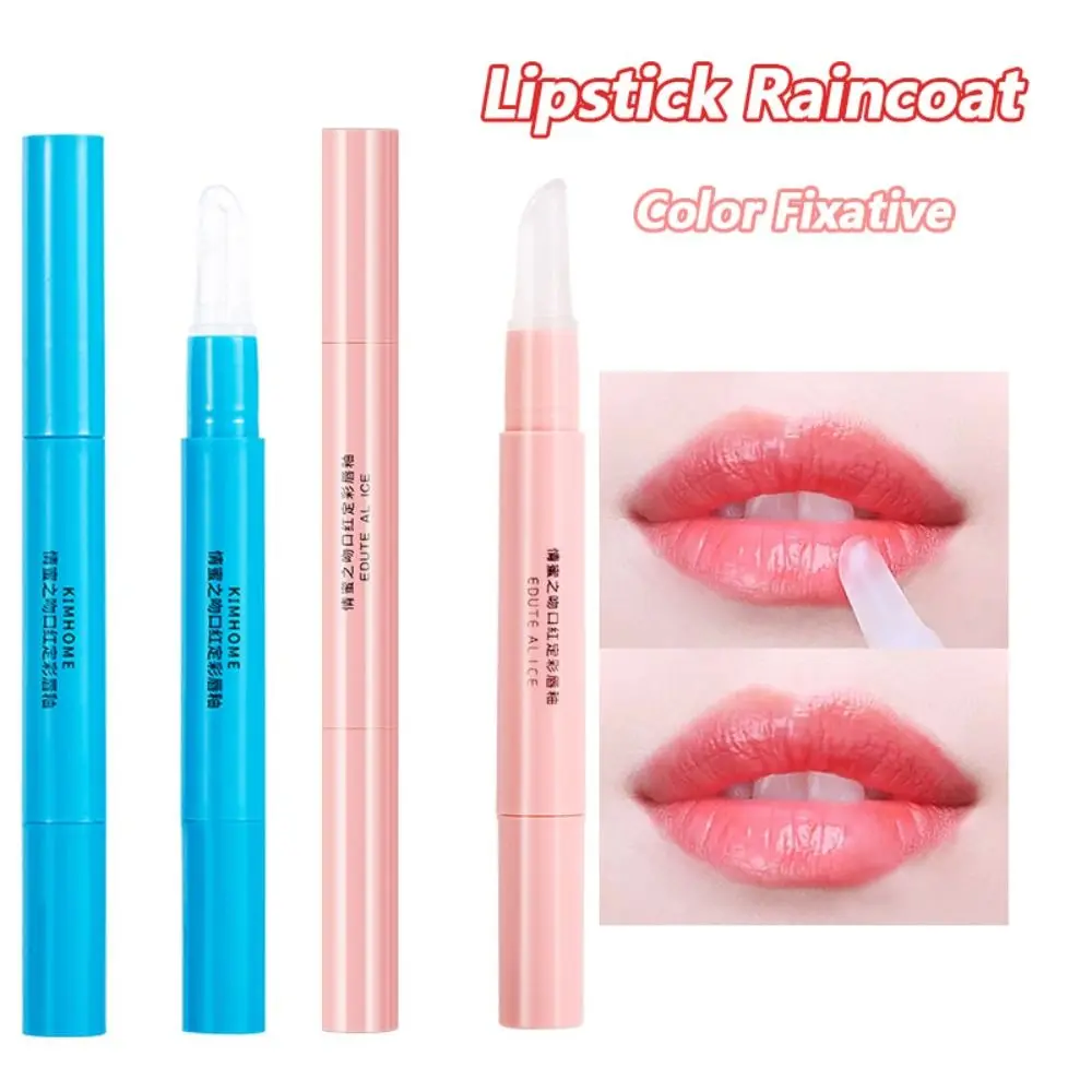 Lápiz labial de larga duración, herramienta de maquillaje fijador, capa superior para mujer, lápiz labial de Color fijo, impermeable, sellador de lápiz labial mate, esmalte de labios