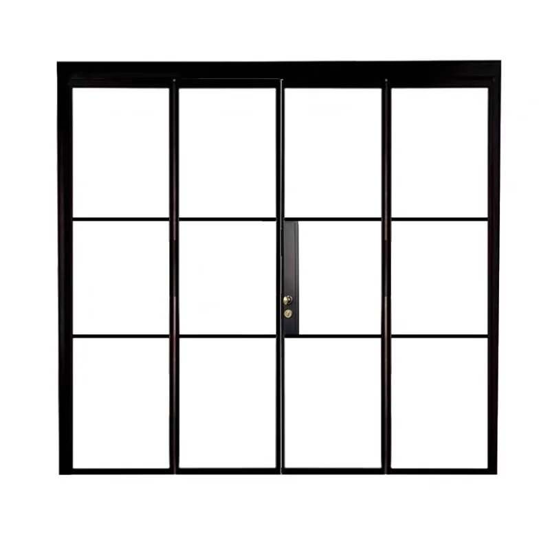 Wrought iron French retro minimalist door indoor study cloakroom swing door simple glass living room balcony courtyard door