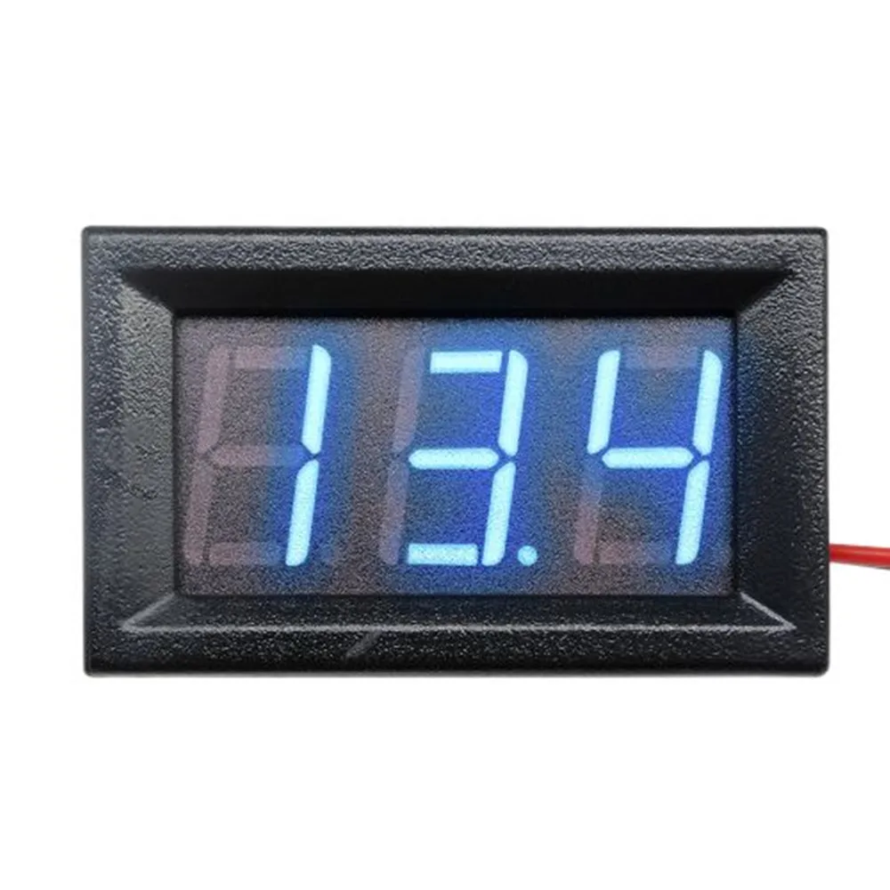 0.56 Inch DC 4.5-30V Digitale Voltmeter Voltmeter Meter LED Display Twee Draaden Voltmeter Rood/Blauw/Groen Voor Motorfiets Auto