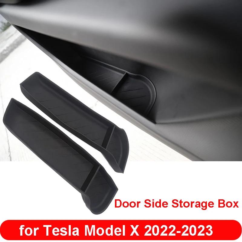 Accessori interni MX per Tesla Model X 2023 scatola portaoggetti per Organizer in Silicone protezione per davanzale del bagagliaio posteriore