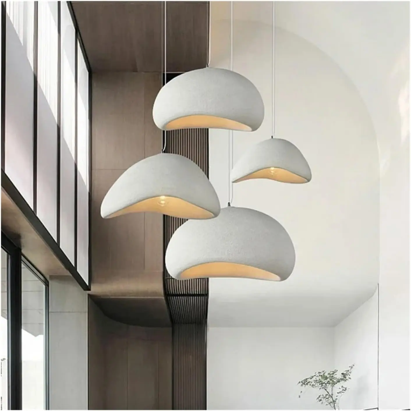 E27 قلادة Led 30 50cm البيضاوي الراتنج معلقة متوافق مع تركيبات إضاءة الثريا مصباح غرفة الطعام ، سقف الإضاءة قلادة #5