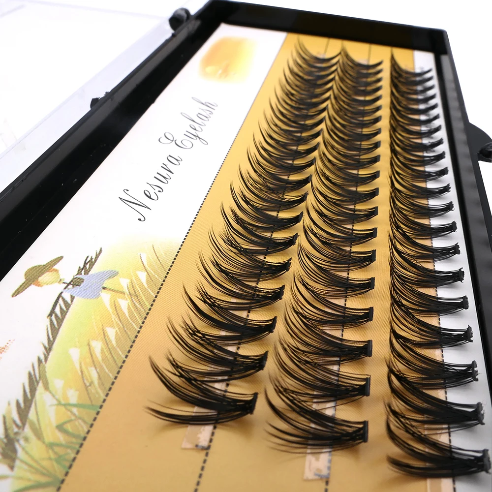 20D/30D Mink Grafting Lashes 1 box 60 Bundles Eyelash Extensions eyelashes Cluster Lashes Natural C Curl False Bundles Eyelash