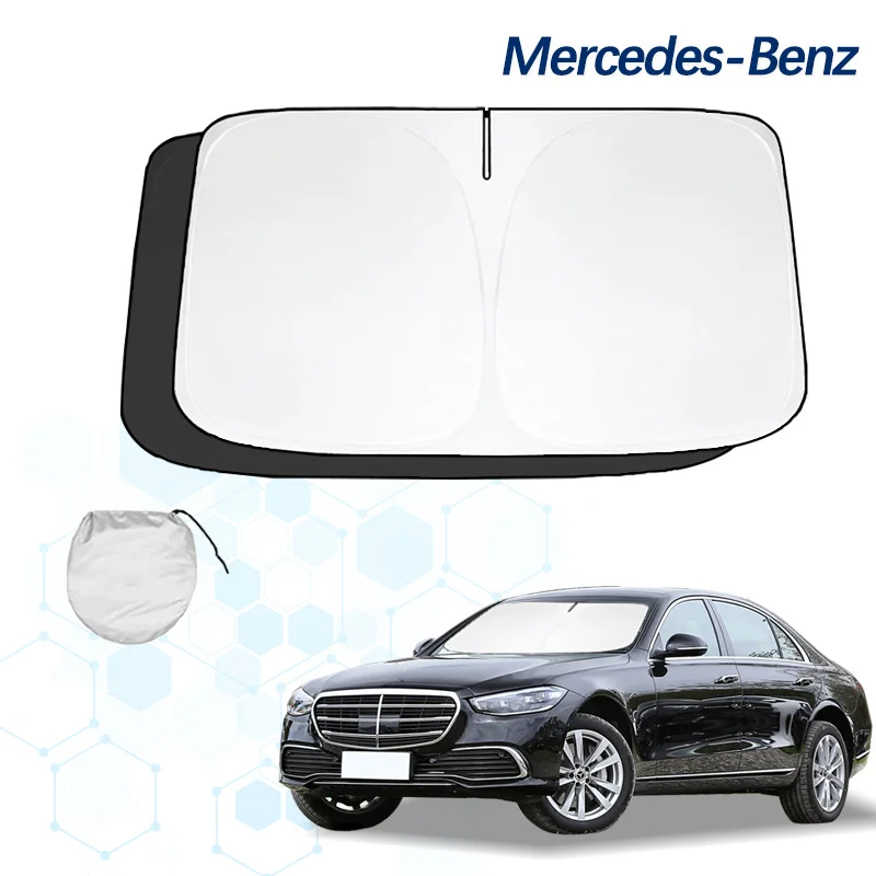 

Windshield Sun Shade for Mercedes-Benz S-Class 2015 - 2018 2019 2020 2021 Window Shade Sun Visor Cover Foldable Blocks UV Rays