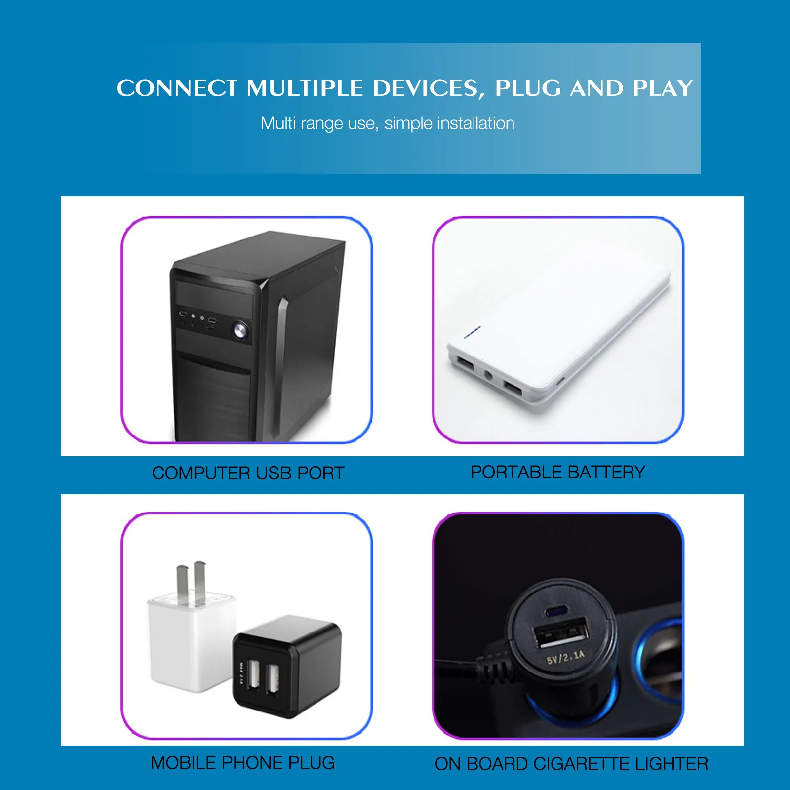Ultra Small USB Light for Car Interior Bright LED Lamp with Soft Matte Shade Easy Plug and Play Installation USB Light