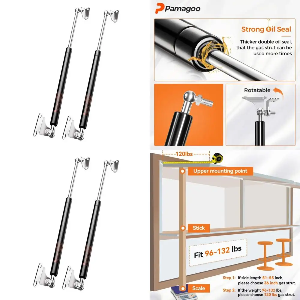 

36 Heavy-Duty Gas Struts, 120 lbs Capacity, for RV Storage & Heavy Lid Support - 2 Pack