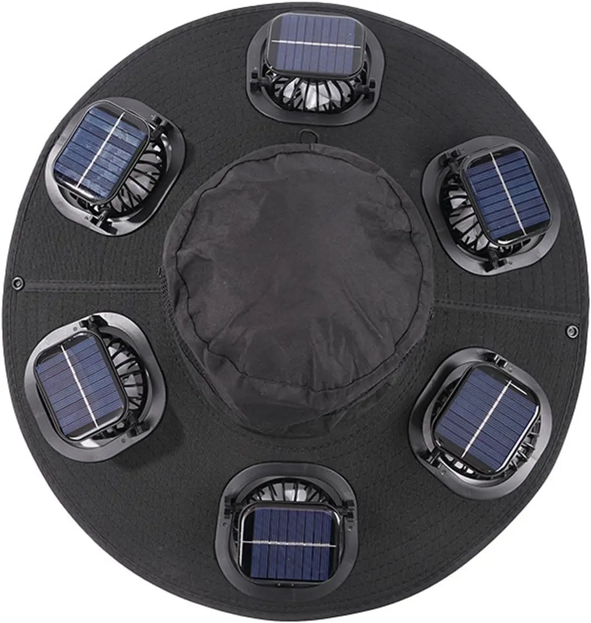 6 Fans Solar Fan Hat Breathable UV Protection Wide Brim Sun Cap Summer Fan Visor Cap For Men Outdoor Hiking Camping Fishing Hot