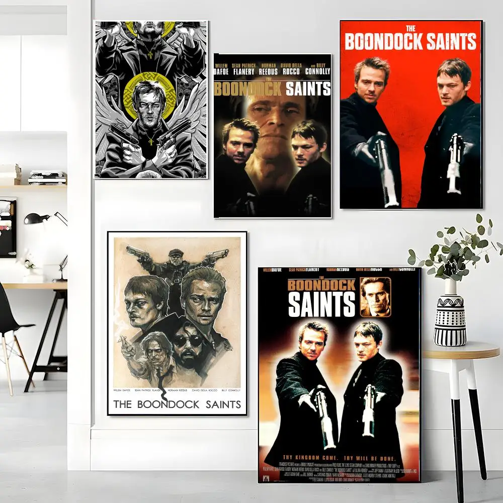 classic movie T-The Boondock Saints 1999-S Painting Calligraphy Boho Botanical Decor for Living Room Elegant Home Style
