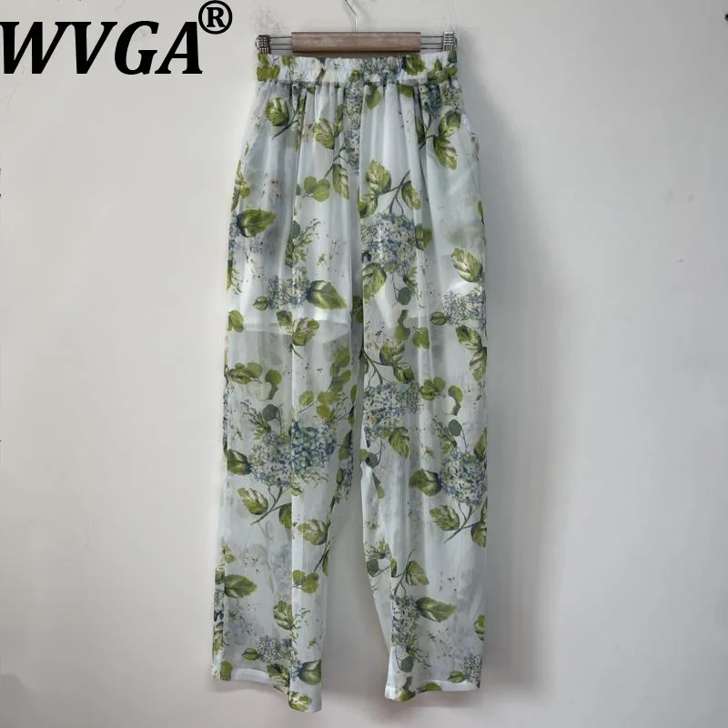 WVGA Spring Summer New Man Tide High Street Elegant Light Printed Trendy Design Niche Casual Straight Loose Pants Ins Y2K W22717