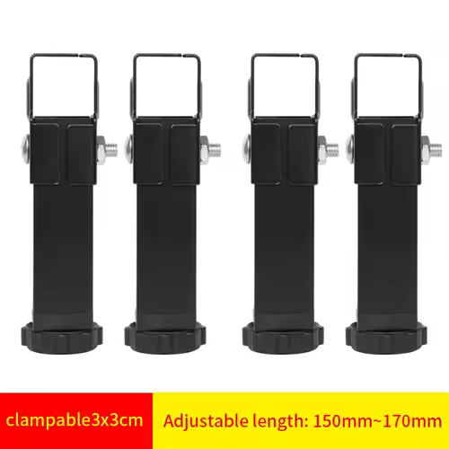 Ribbed frame bed leg support column 3 × 3cm clamping foot bed side support reinforced adjustable furniture foot bed bottom mute - Image 8