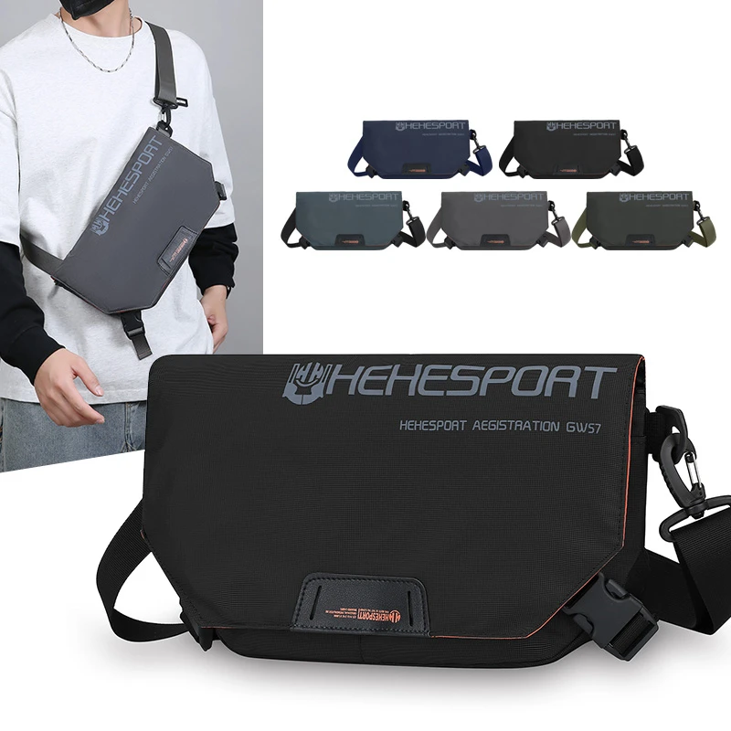 

Высококачественные мужские сумки через плечо, водонепроницаемая нагрудная сумка из ткани Оксфорд, мужская сумка-мессенджер большой вместимости, сумка через плечо для ежедневных поездок на работу.