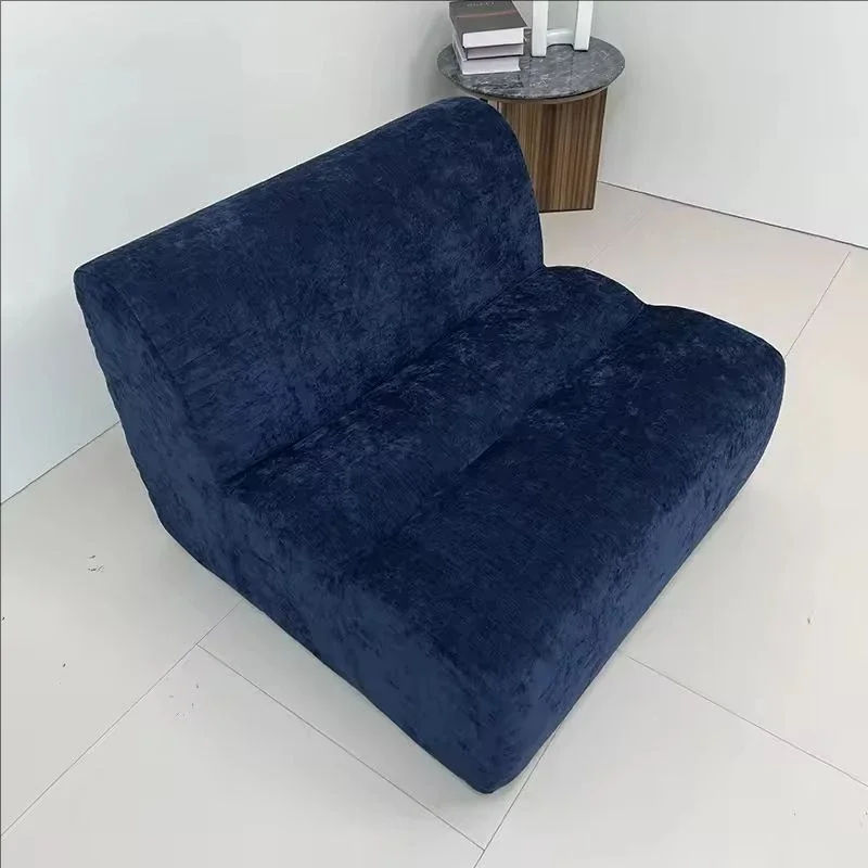 Plush Bed Compressed Sofa Minimalist Japanese Apartment Lazy Single Compressed Sofa Straight Fabric Chaise Home Furnitures