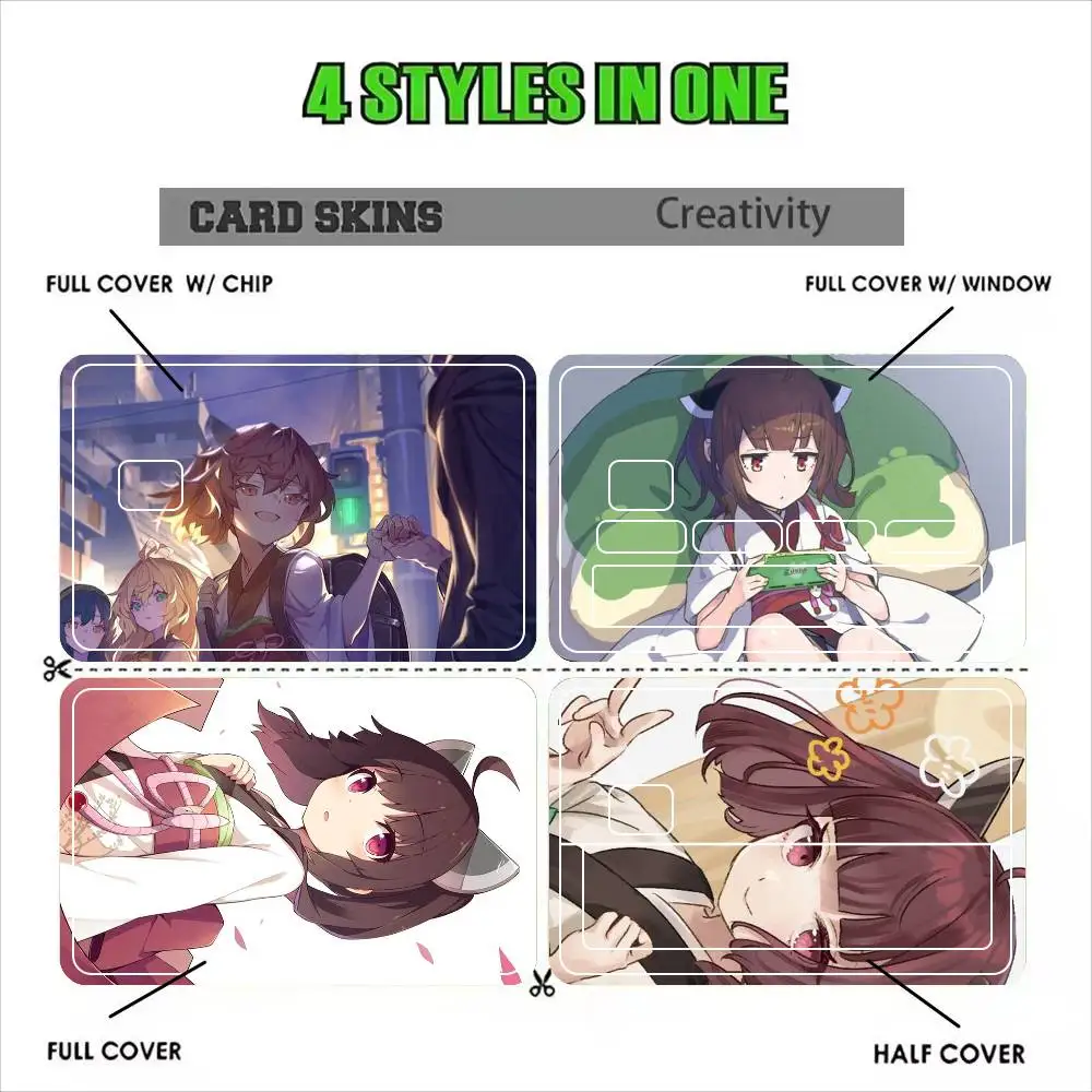 Tohoku kiritan Cute Sticker Film Tape Skin for Credit Card Debit Card Waterproof Stickers