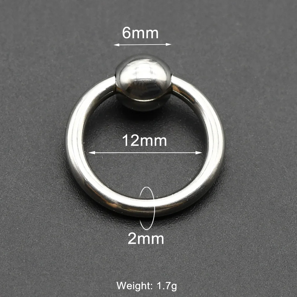 Captive Spring Bead Ring for Septum Piercing