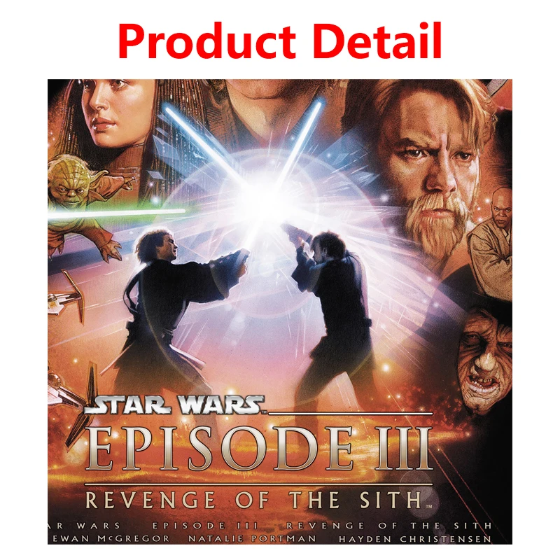 Star Wars Revenge of the Sith Poster Vintage Movie Art Prints Retro Star Wars Canvas Painting Living Room Wall Pictures Decor