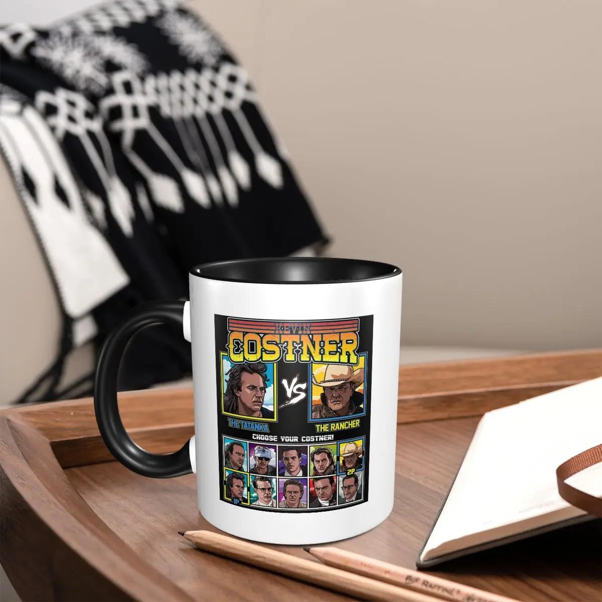 

Забавная керамическая кружка «Кевин Костнер» для кофе, чая, молока, подарок для женщин и мужчин