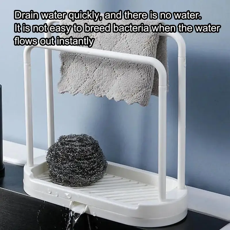 Dish Rag Holder For Kitchen Sink Washcloth Holder Dish Rag Cloth Holder Detachable Dish Rag Sponge Holder Towel Drying Rack With