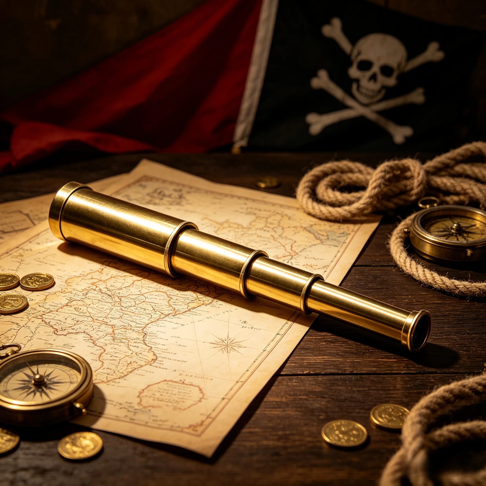 Monocolo Retrattile Vintage Pirate 30x40, Telescopio Tascabile HD Portatile per Escursionismo, Birdwatching, Vela e Viaggi