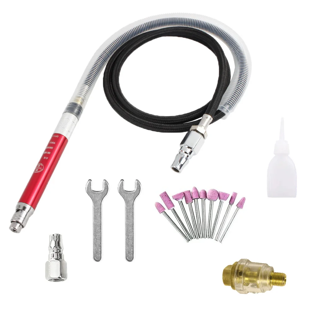 Pneumatic Pencil Sharpener Engraving Tool Kit Electric Woodworking Carving Chisel Tool Grinding Polishing Machine Air Pen Set