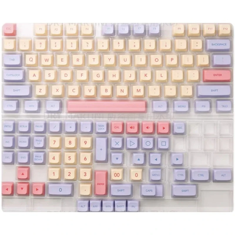 Marshmallow Theme Keycaps XDA Sublimation PBT Keycaps for 61/64/68/84/87/104/108keys MX Switches Mechanical Keyboard