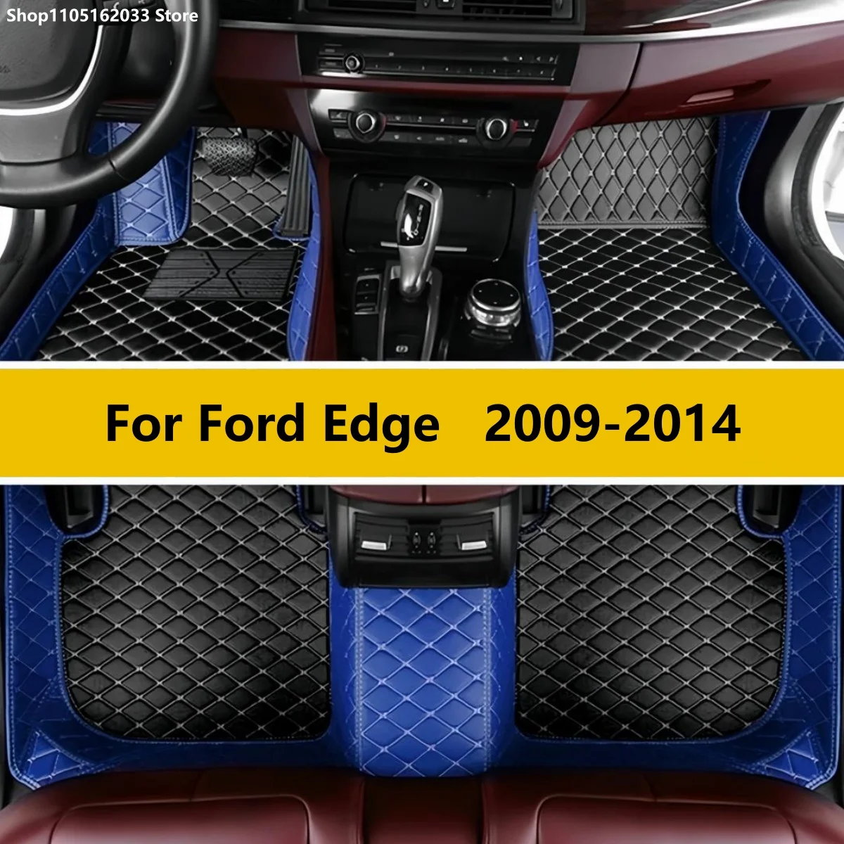 

Car Floor Mat For Ford Edge 2009 2010 2011 2012 2013 2014 Auto Accessories Full Set Leather All Weather Cars Carpets Pads