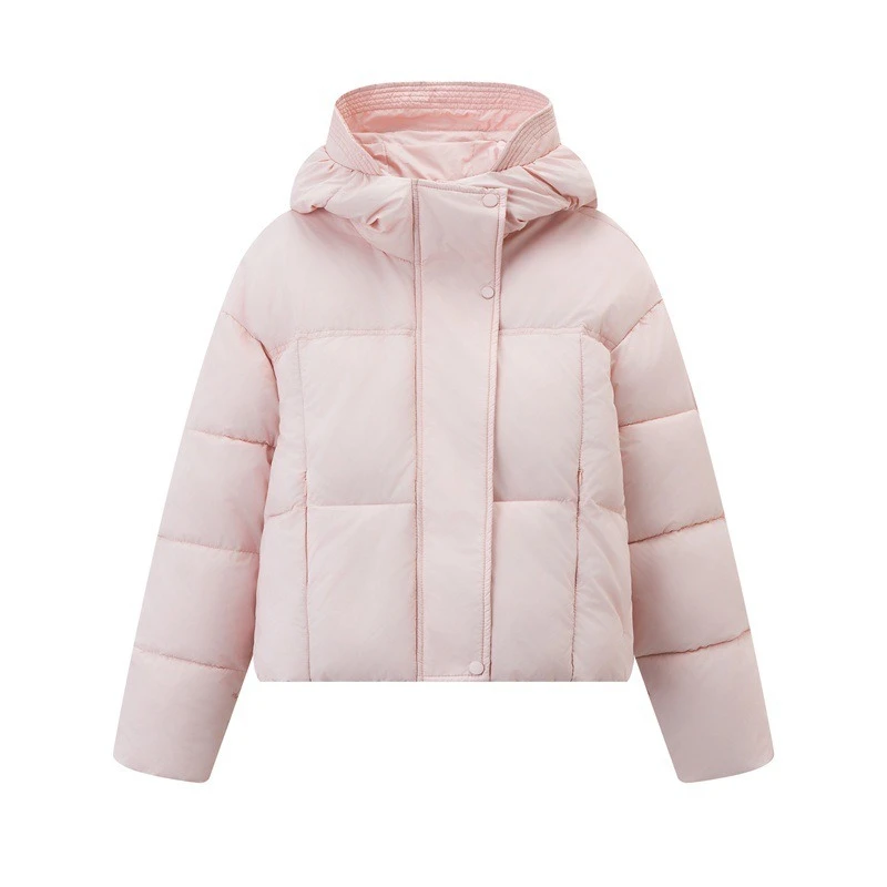 Short Cotton-padded Jacket Coat Loose Thickened Women's Hooded Cotton-padded Coat in Winter of 2025