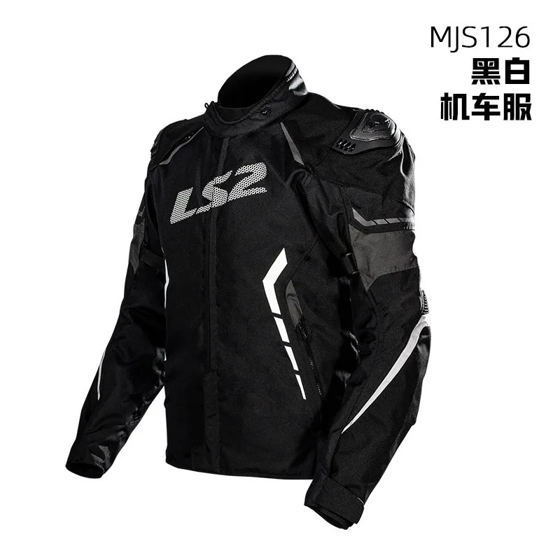 LS2 CE Carbon Fiber Motorcycle Riding Suit Autumn Winter Waterproof Anti-Impact Four Seasons Unisex Racing Traje Moto Protective