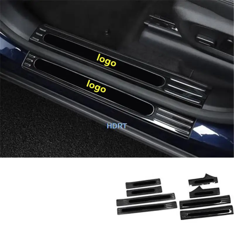 Car Styling For Leapmotor C11 2021 + Door Sill Plate Auto Gate Welcome Pedal Trim Frame Protector Decoration Accessories Cover