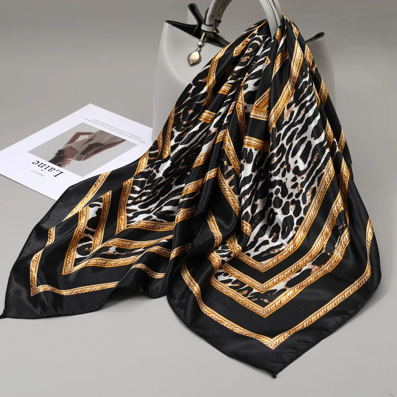 

90 Large Square Silk Scarf for Women 2025 New Spring and Summer High-End Korean Style Versatile Thin Scarf Shawl