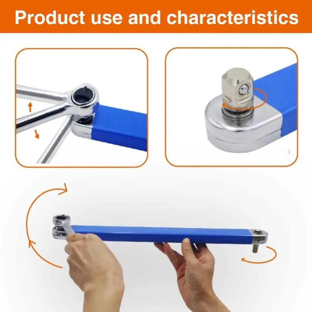 

New Steel Offset Extension wrench Double Head Adjustable Grip Ratchet Spanner Universal Extender High Quality Wrench Socket Hone
