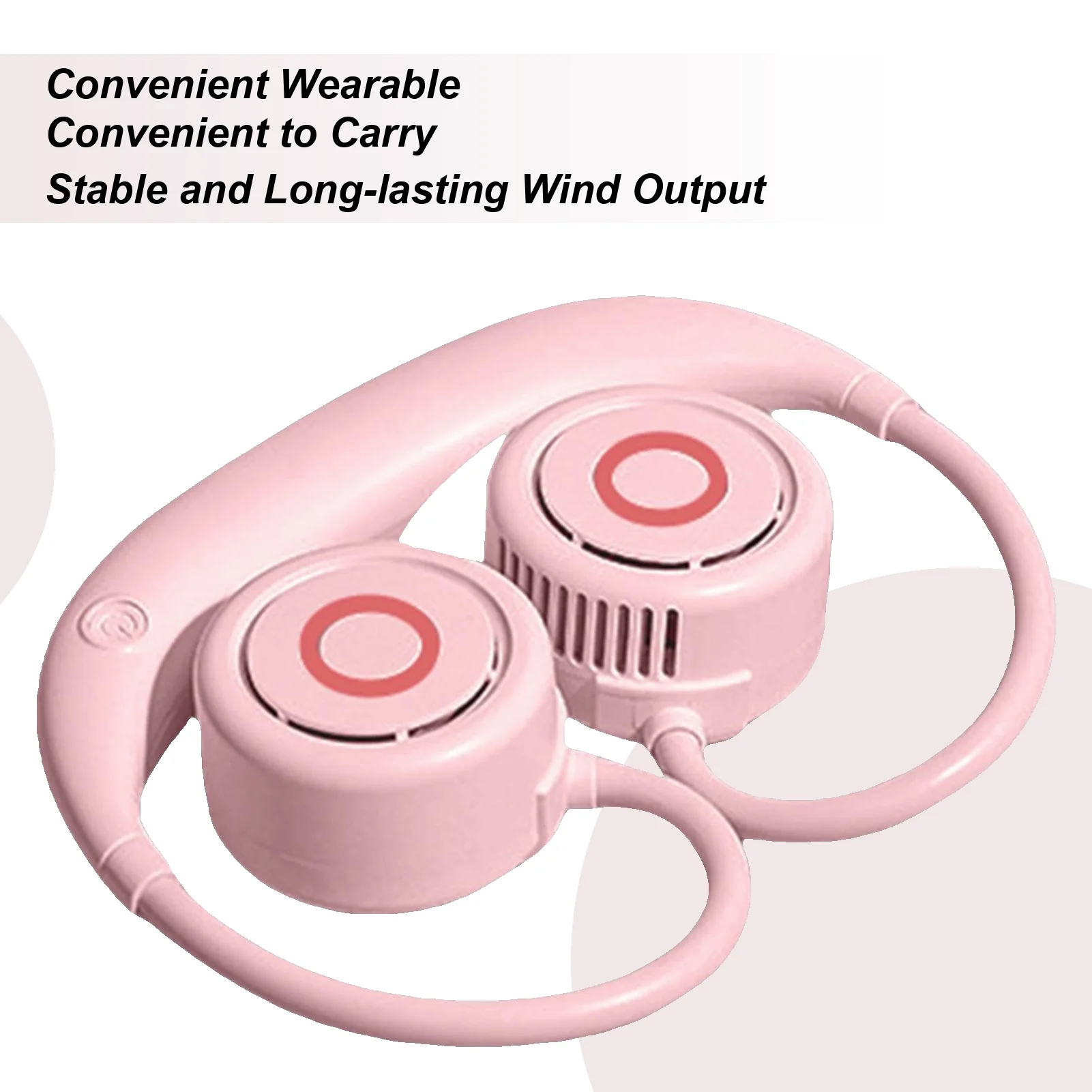 

Neck Fan Foldable Bladeless Cooling Equipment USB Rechargeable 3 Speed Neck Fan for Hiking Sports Festival Outdoor Construction
