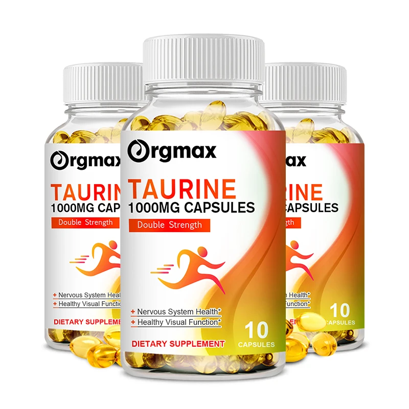 Orgmax Taurine Capsules Improves Reproductive Development Nervous System Strengthen Fertility &Night Vision Brain Care for Male