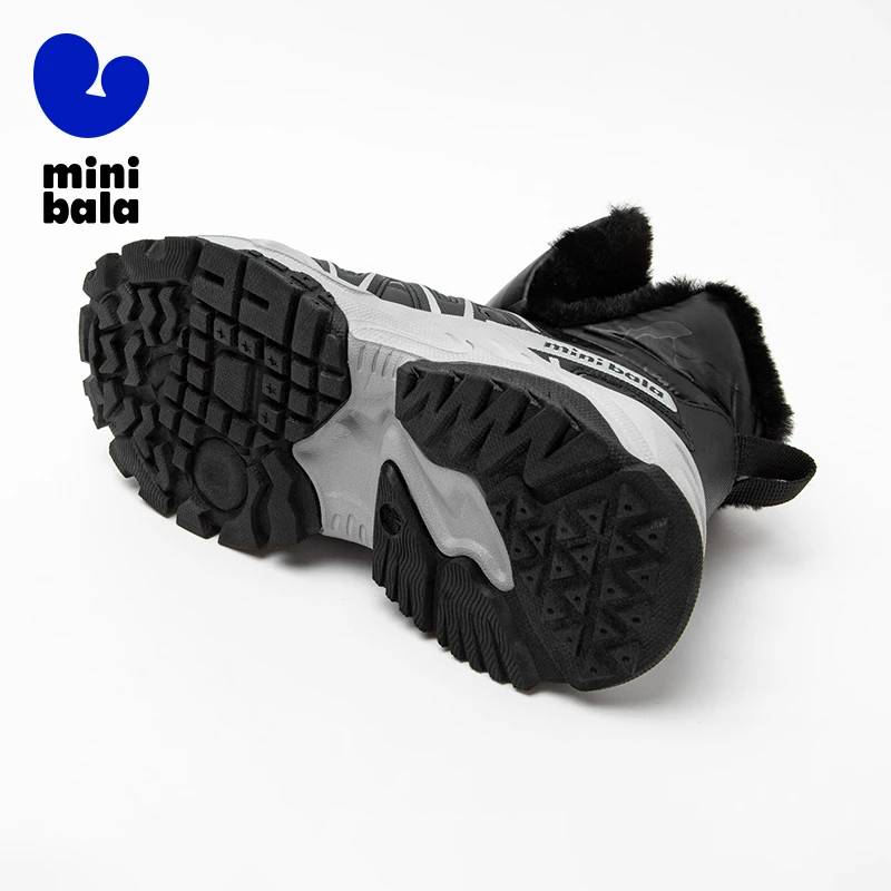 Mini Balabala Scarpe da ginnastica da esterno per bambini Scarpe invernali impermeabili antiscivolo con punta e senza lacci