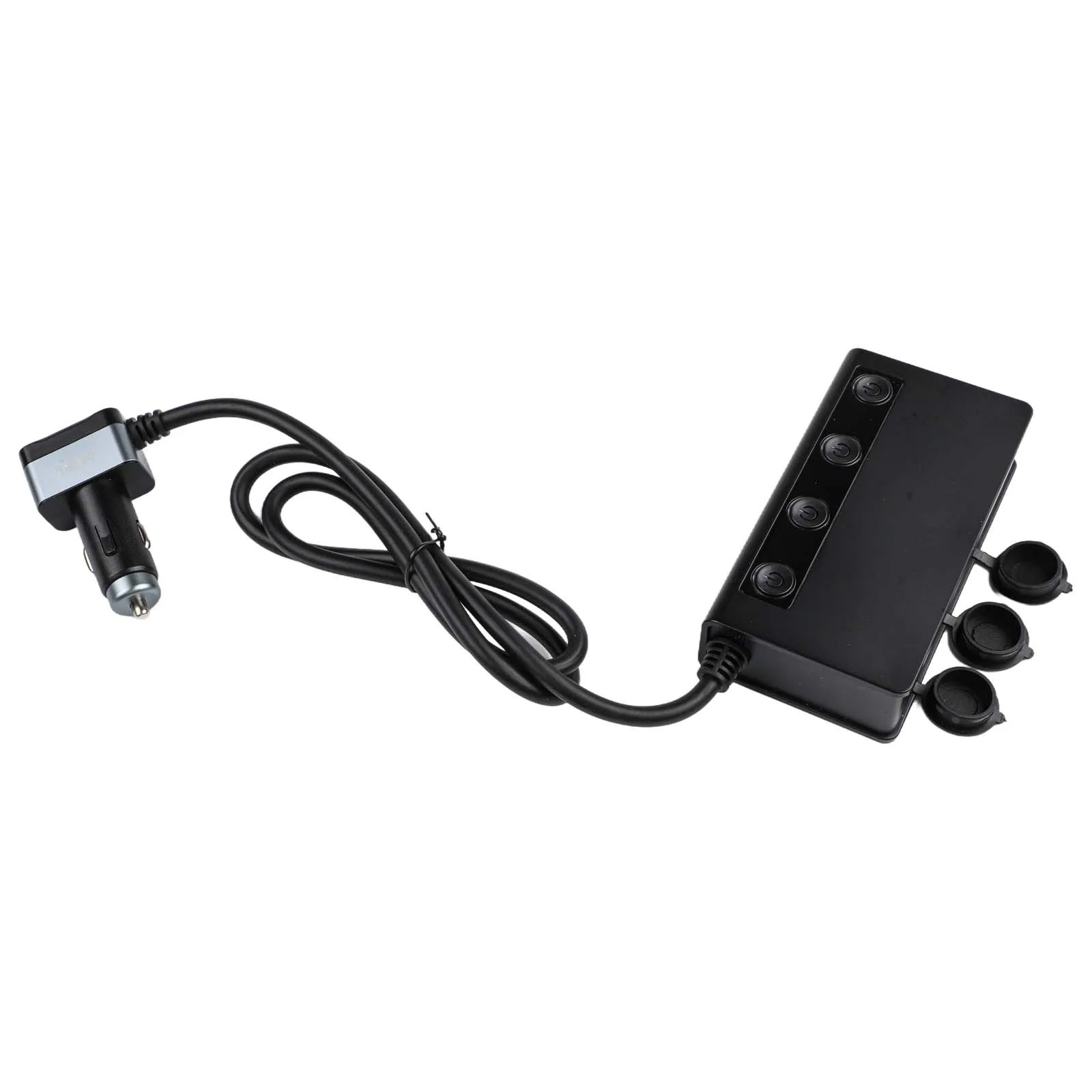 12V Power Adapter Car Charger Road Trip Charging 3-Socket Power Output DC12V-24V Input Voltage High Universality Fitment
