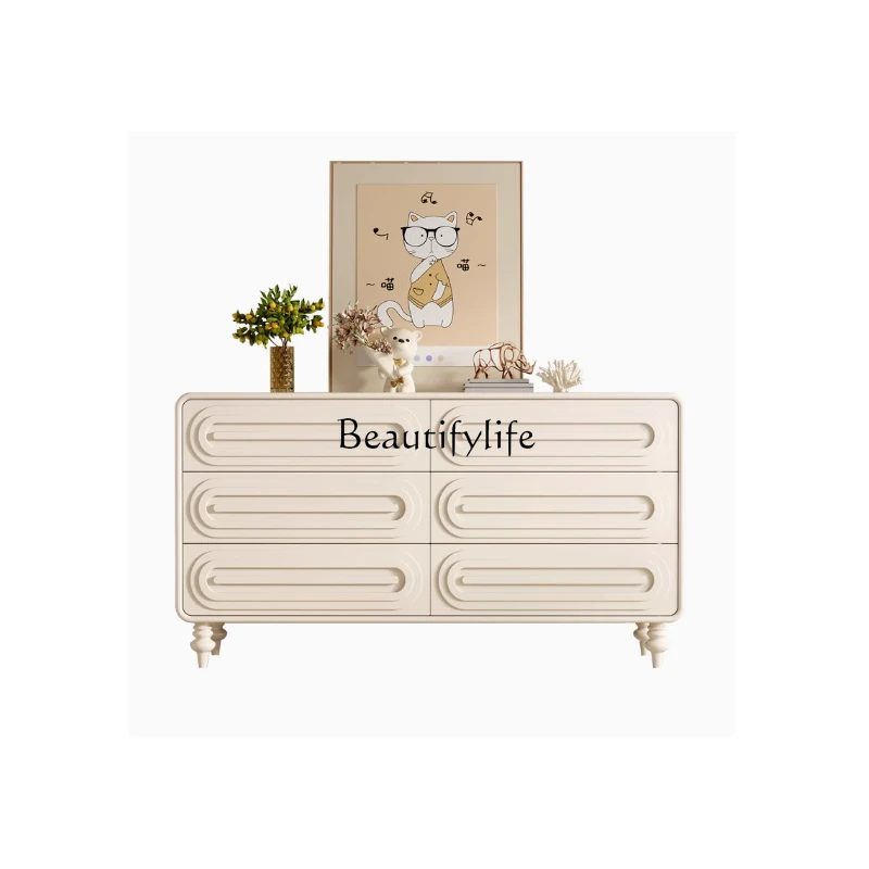 

Italian chest of drawers high-end solid wood storage decoration minimalist chest of drawers