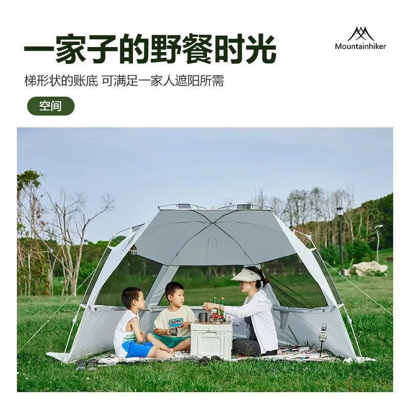 for Mountainhiker 2 in 1 Automatic Quick Open Camping Canopy Tent 150D Oxford Cloth Beach Tent