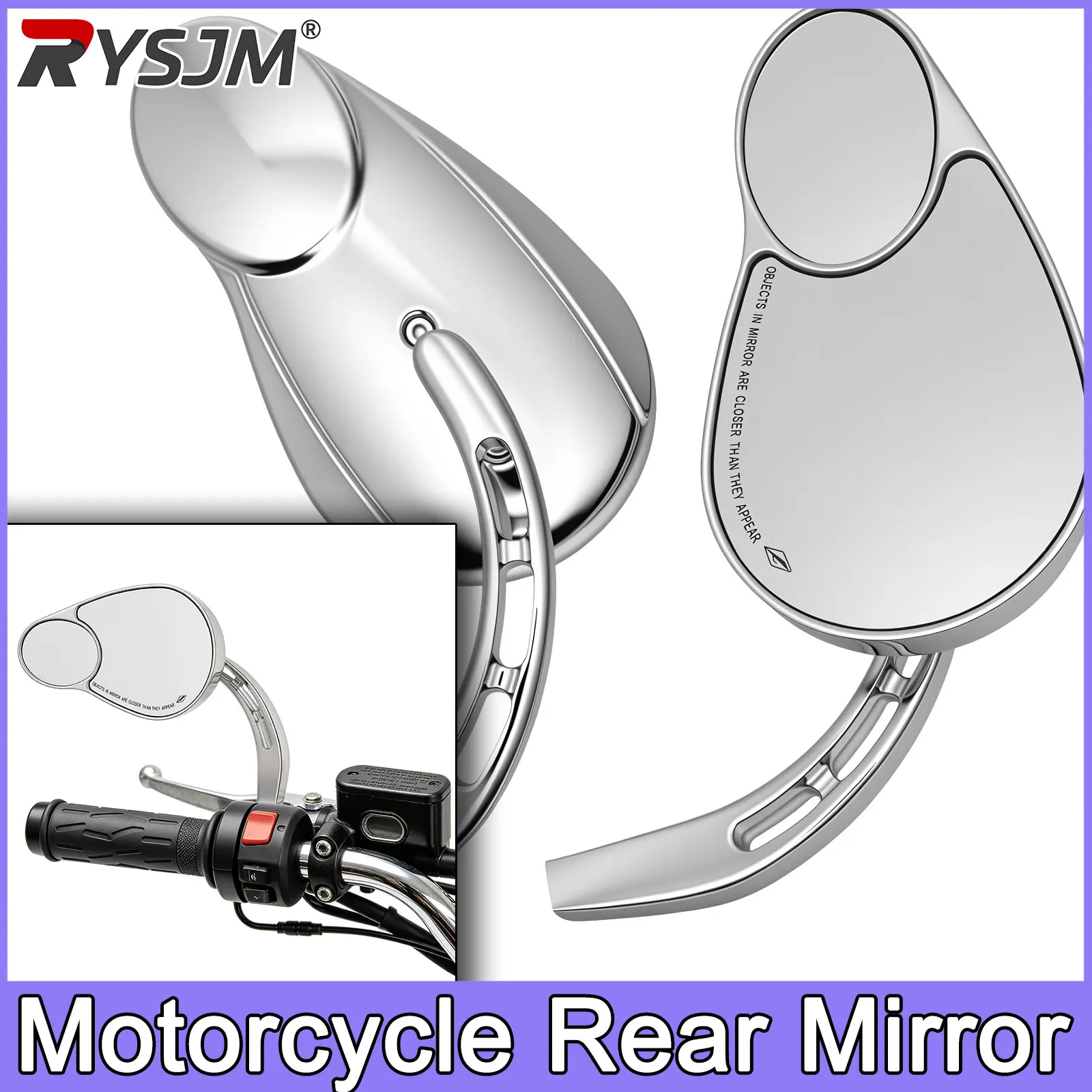 Motorcycle Mirror M8 M10 Handlebar End Rearview Mirror Side View Mirror Motorcycle Christmas Decoration Rearview Mirror