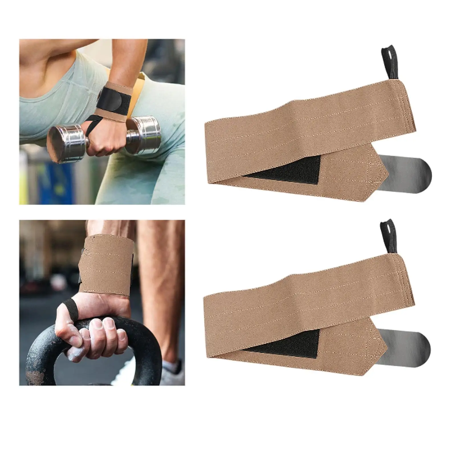 Weight Lifting Strap with Thumb Loop Wrist Support Wrap Wrist Brace Support for Fitness Home Gym Exercise Bodybuilding Deadlift