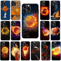 Soft Case For VIVO V11 V15 Y20 Y20i Y20s Y12S Y11S T1 Y10 Y76 Y76S Y74S V21 V11 Y12 Pro US-14 Fire Flame Basketball