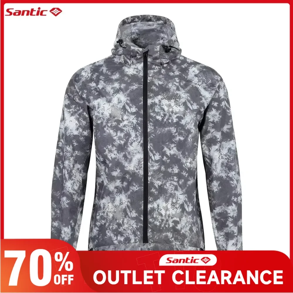 

Santic Bicycle Jacket Men's Summer Long Sleeve MTB Ride Clothing Anti-UV Quick-Dry Water Resistant Windproof Cycling Windbreaker