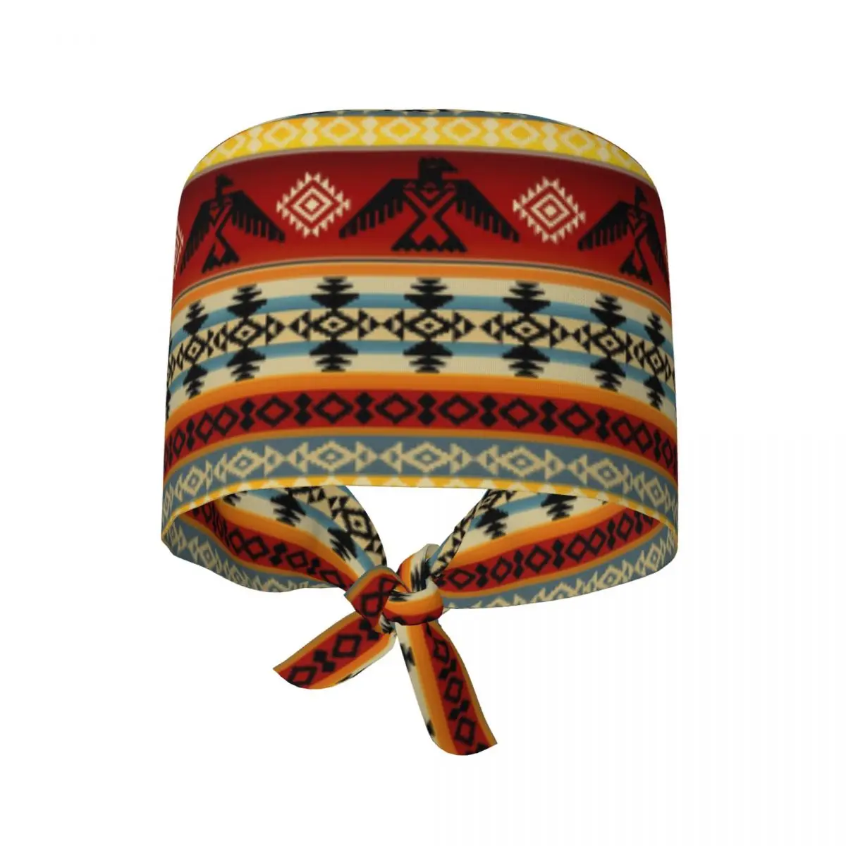Thunderbird Native American Pattern Scrub Hat Doctor Working Surgical Cap Men Women Adjustable Nursing Caps for Dentist