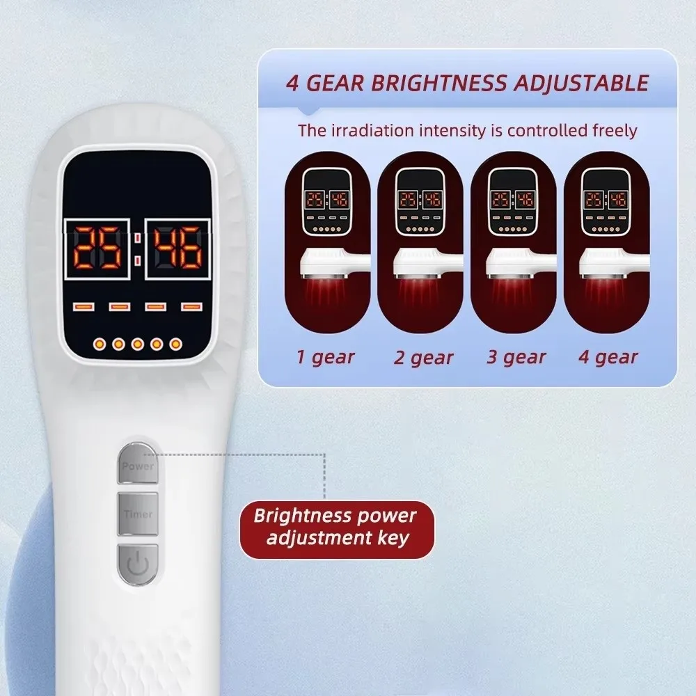 Creative Plastic Red Light Device Handheld 650nm+808nm Infrared Beauty Device Facial Skincare Laser Device Health Care