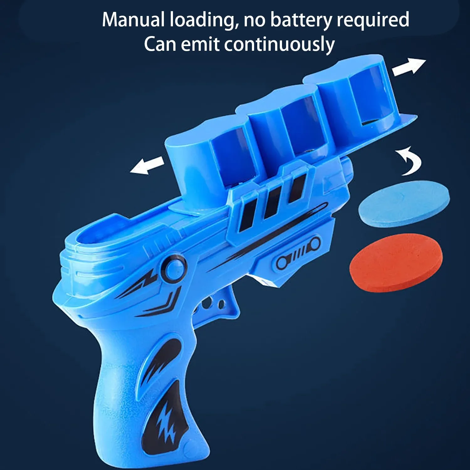 ปืนยิงจานร่อน EVA แบบนิ่ม 25 นัด ของเล่นเด็ก เกมกลางแจ้ง ปืนของเล่นแบบอินเทอร์แอคทีฟ สนุกสนาน ยิงจานร่อน ของเล่นกีฬา ปลอดภัย