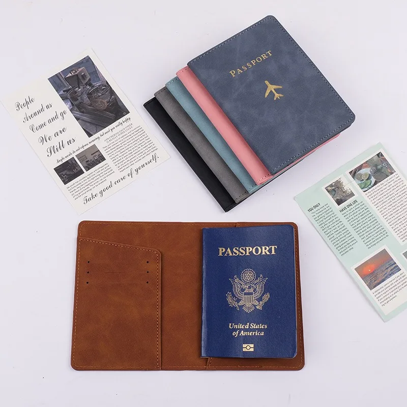 Reisepass Schutzhülle ID Kreditkarteninhaber Reisezubehör Vintage PU Reisepasshülle Ticket Reisepasshüllen