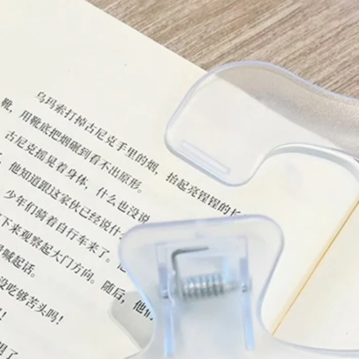 Simple Fixed Book Clips Frosted Transparent Page Holder For Reading Tool Memo Clip Kawaii Desk Accessories Practical Note Holder